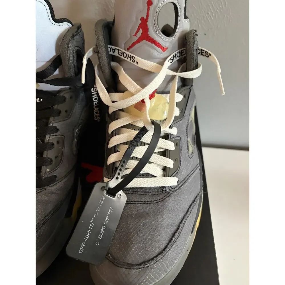 Men’s Size 9.5 - Jordan 5 Retro SP x Off-White Mid Muslin CT8480-001 (0018)